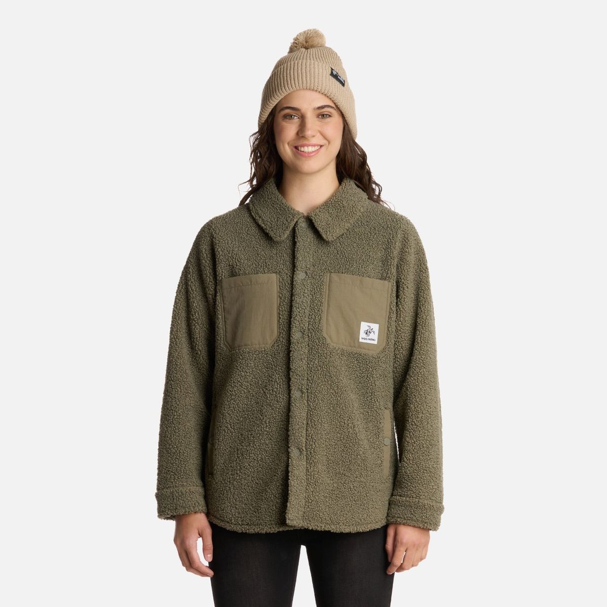 HAKA HONU - Chaqueta Mujer Leñadora Verde Oliva Haka Honu