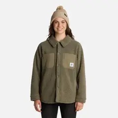 HAKA HONU - Chaqueta Mujer Leñadora Verde Oliva
