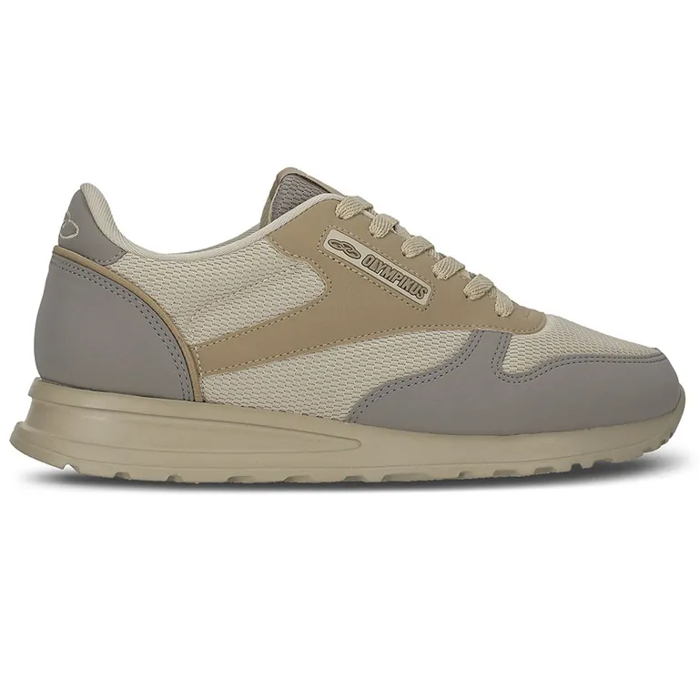 Zapatilla Hombre Jogging 101 Beige/Gris