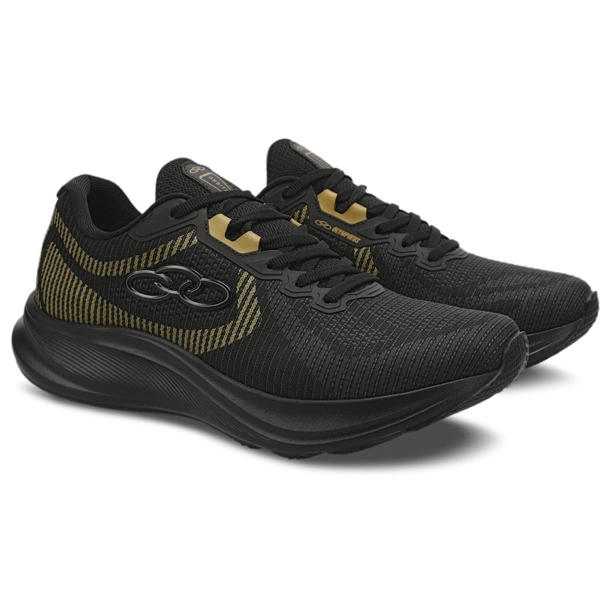 OLYMPIKUS - Zapatilla Hombre Orbita Negro/Dorado