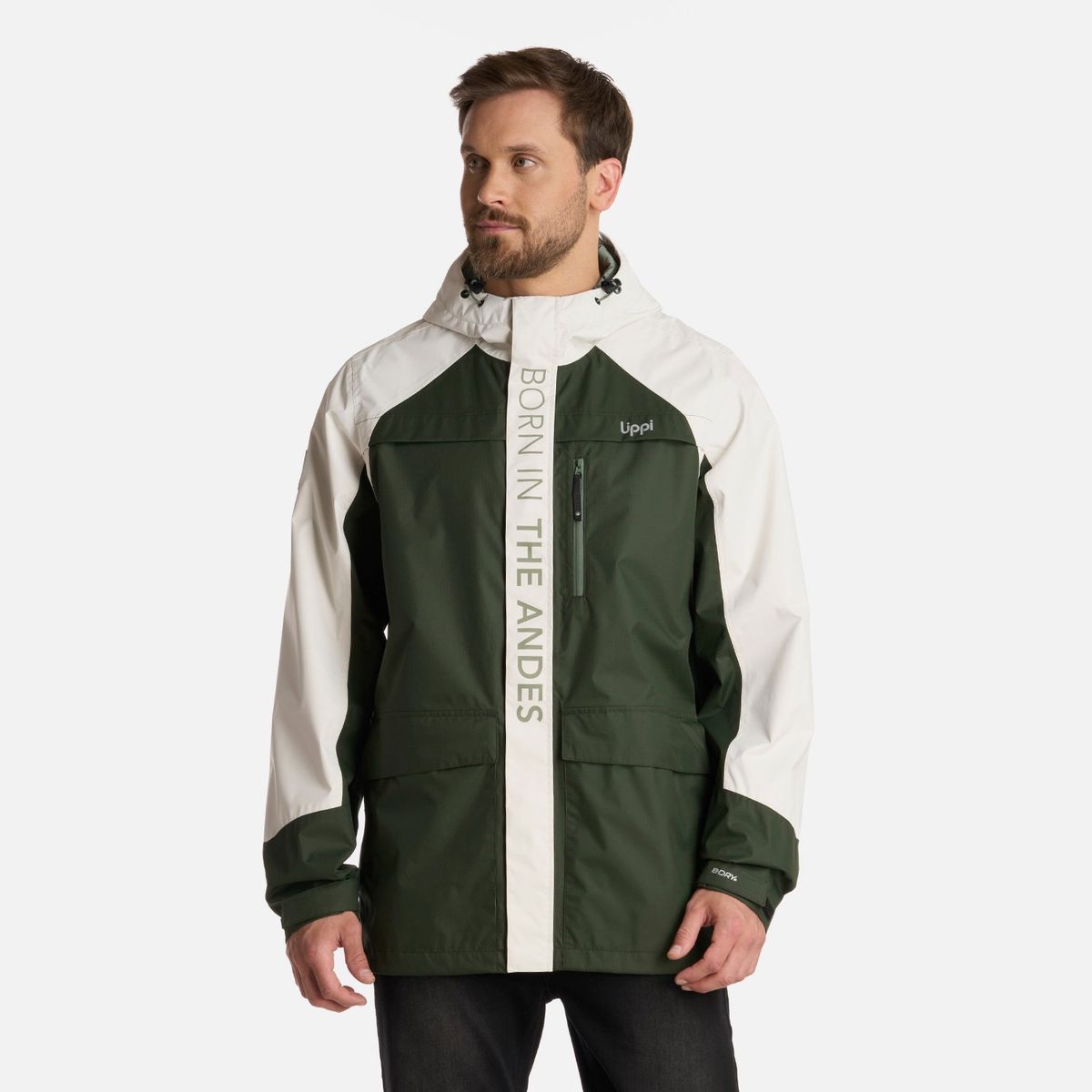 LIPPI - Chaqueta Hombre Streetwise B-Dry Hoody Jacket Verde Militar Lippi
