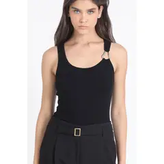 LIOLA - Top Herraje Metalico, Negro
