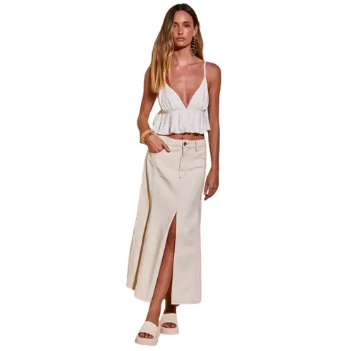COLCCI - Falda Vaquera midi con Abertura