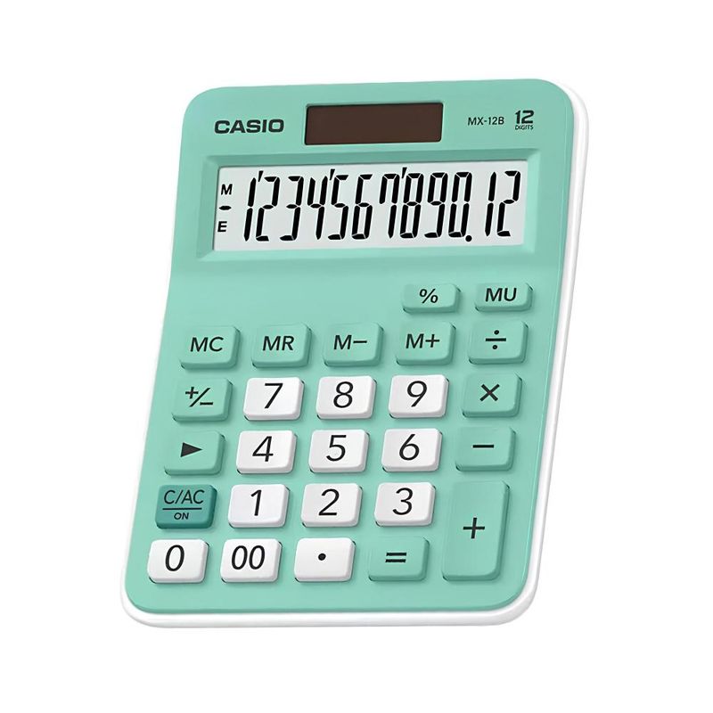 CASIO - Calculadora Mx-12b-Gn Escritorio - Verde Arlequín
