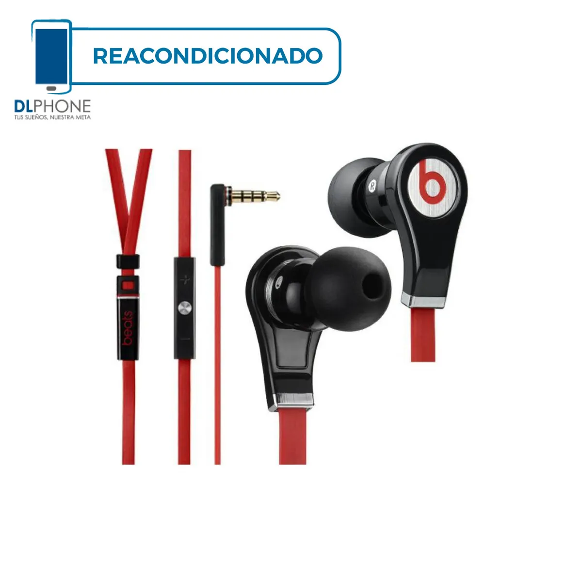 BEATS - Beats tour 1 Generación Negro/Rojo/Plata Reacondicionado