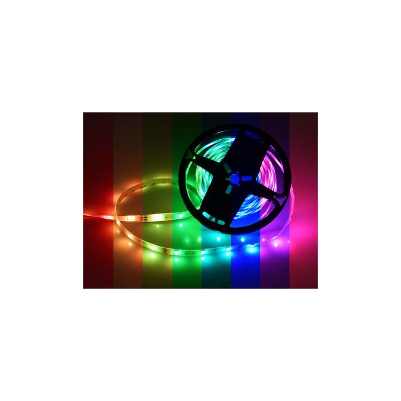 GENERICO - Tira cinta de luz led RGB con control remoto bluetooth 5 metros