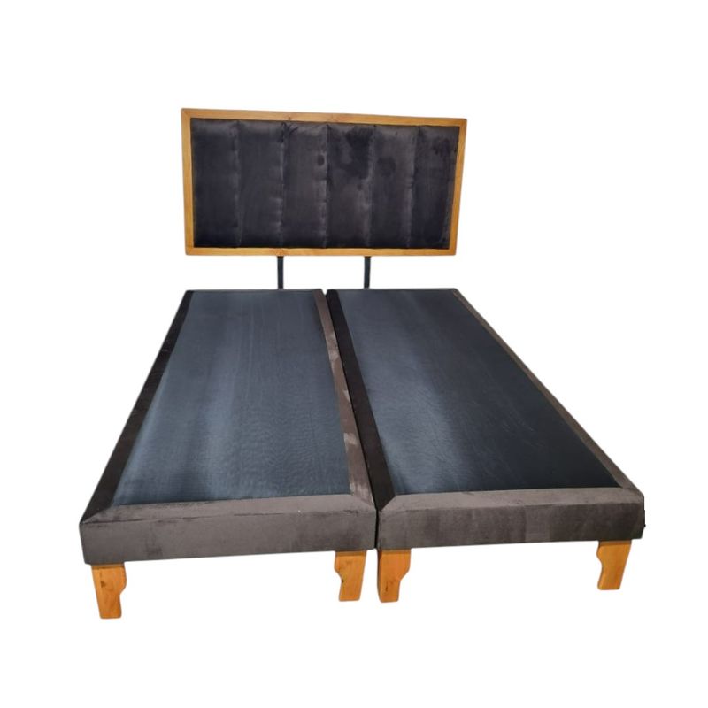DISEÑOS VALESTRINI - CAMA DOS PLAZAS FELPA CHOCOLATE