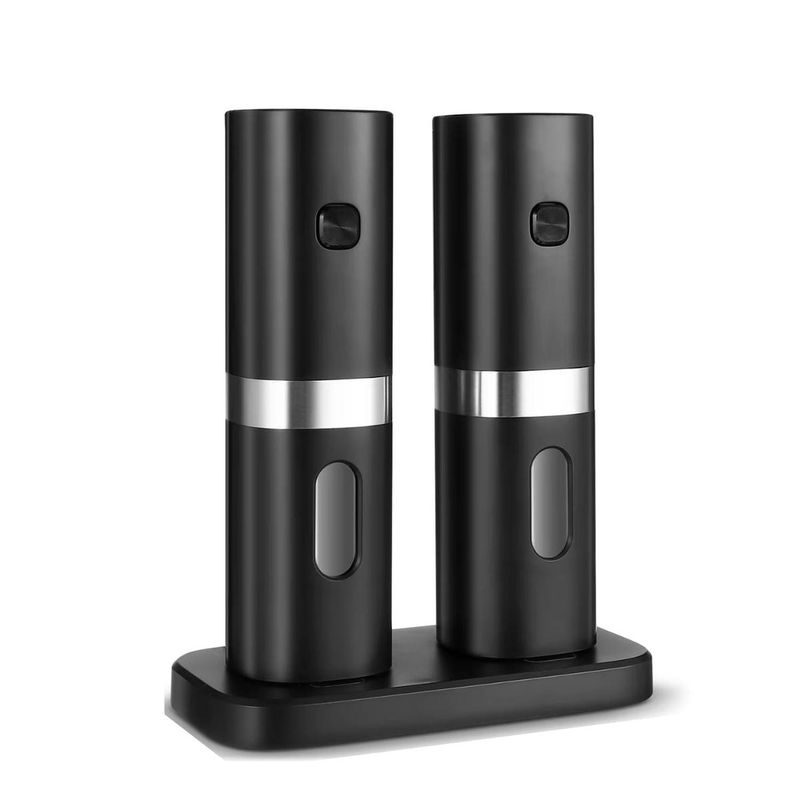 ELEONOR - Set 2 Molinillos Sal y Pimienta Con Base Recargable USB-C