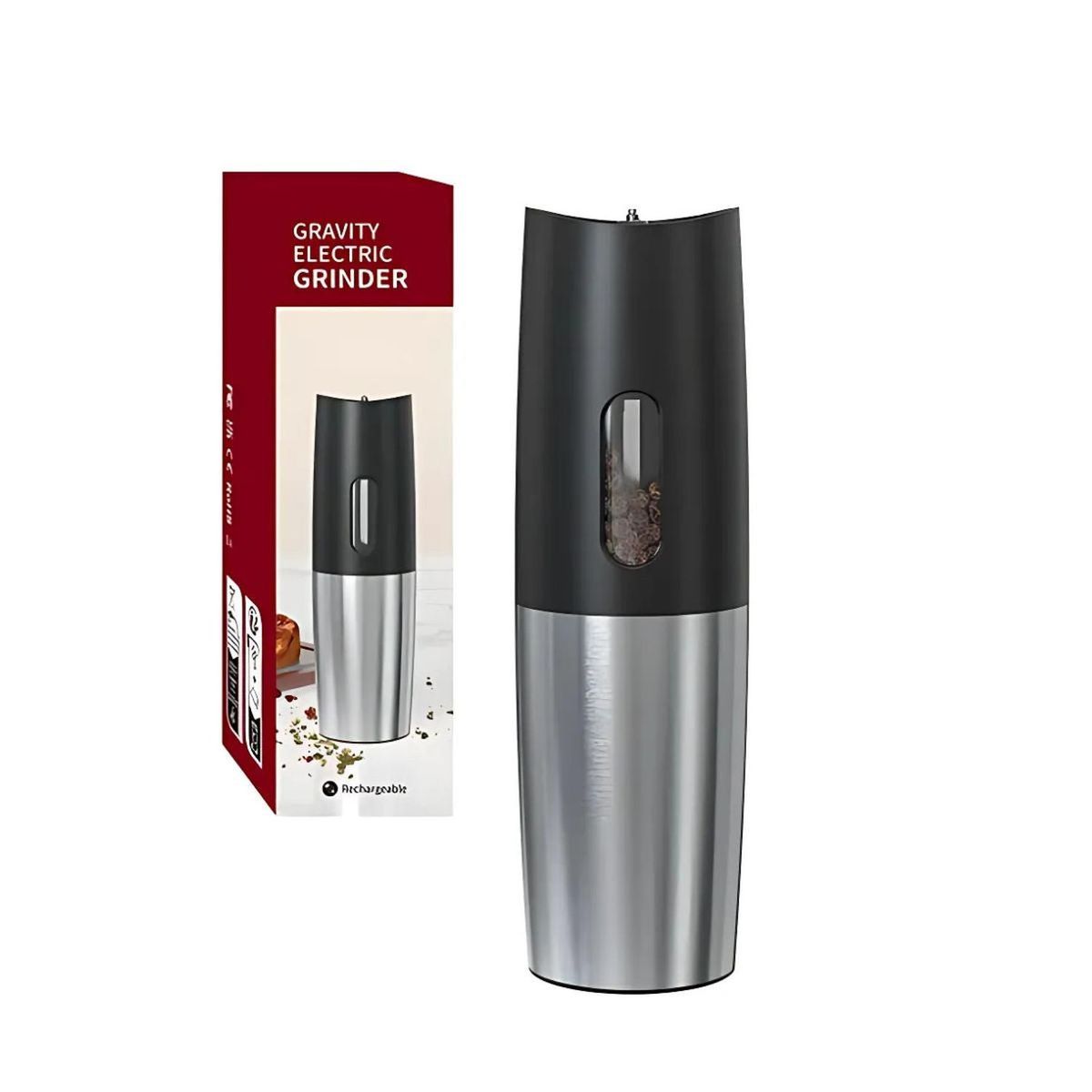 ELEONOR - Molinillo Eléctrico Especias Recargable USB-C Acero Inox