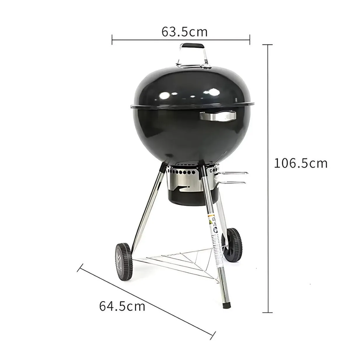 ELEONOR - Parrilla a Carbón Portátil con Cenicero y Ruedas