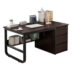 GLOBAL LATIN GROUP - Escritorio Ejecutivo Moderno con Cajonera y Estantería Oficina