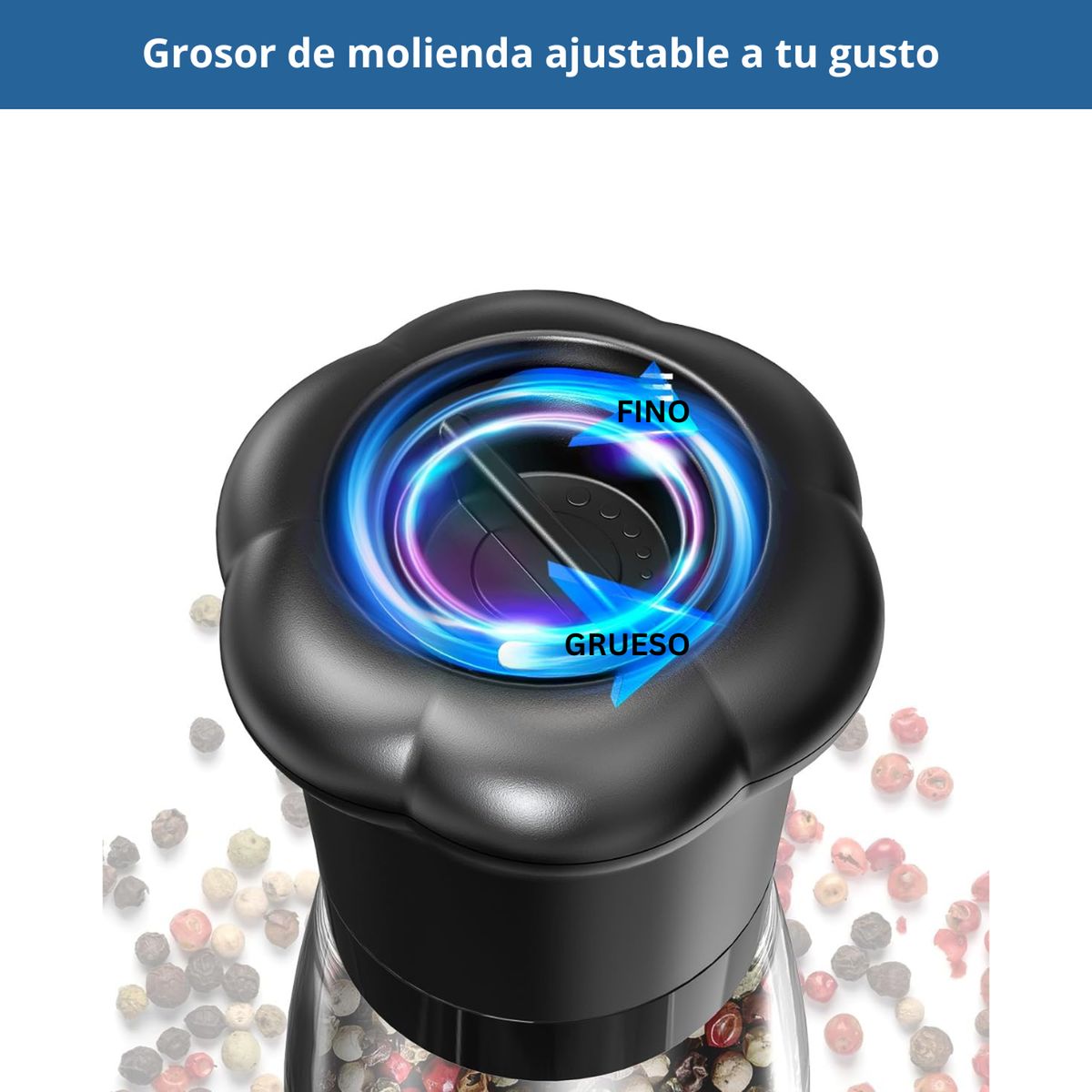 ELEONOR - Molinillo de Sal Especias y Pimienta Manual Tipo Salero