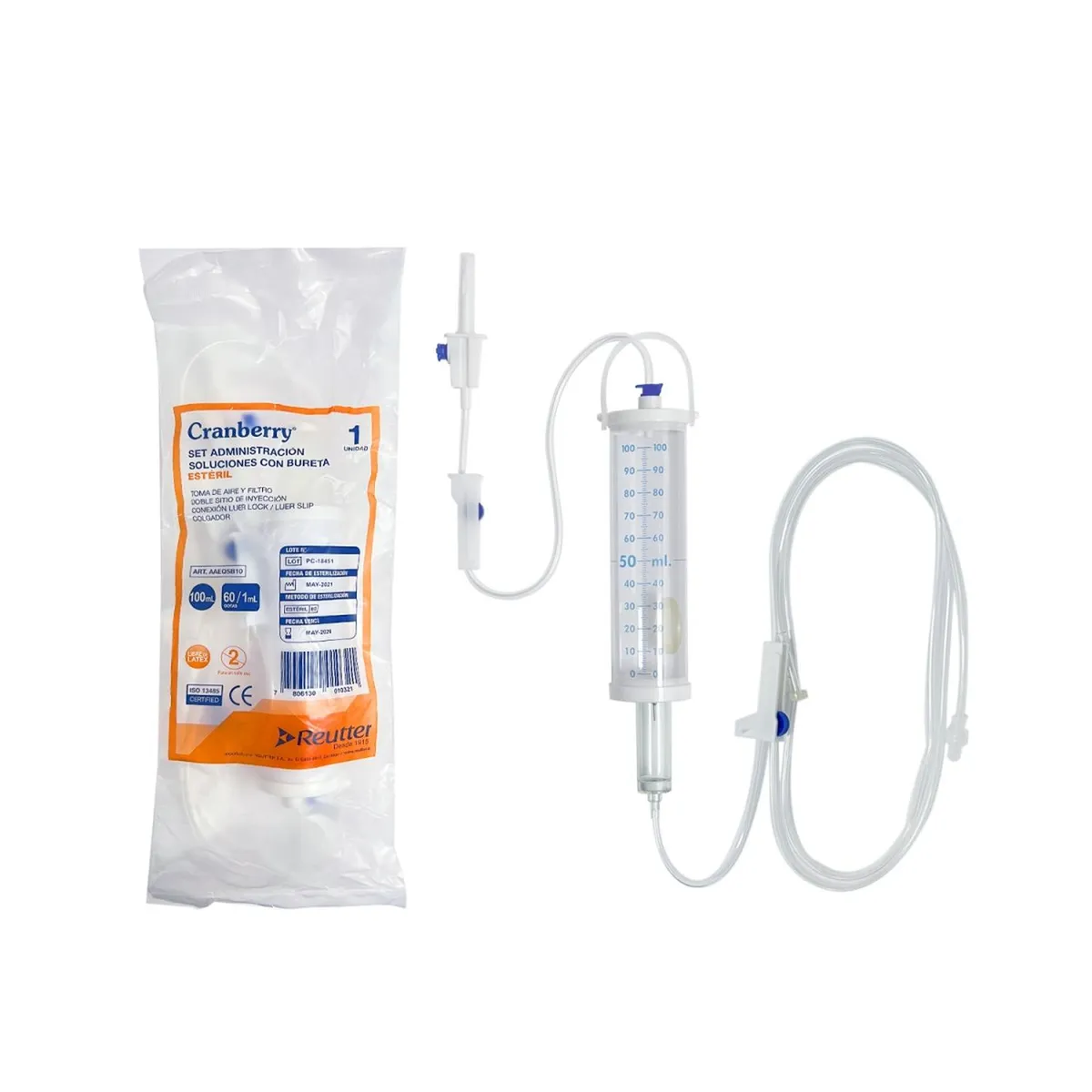 REUTTER - BAJADA DE SUERO MICRO GOTA CON BURETA 100 ML