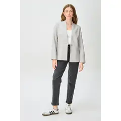 IO - Blazer Formal Liso Gris