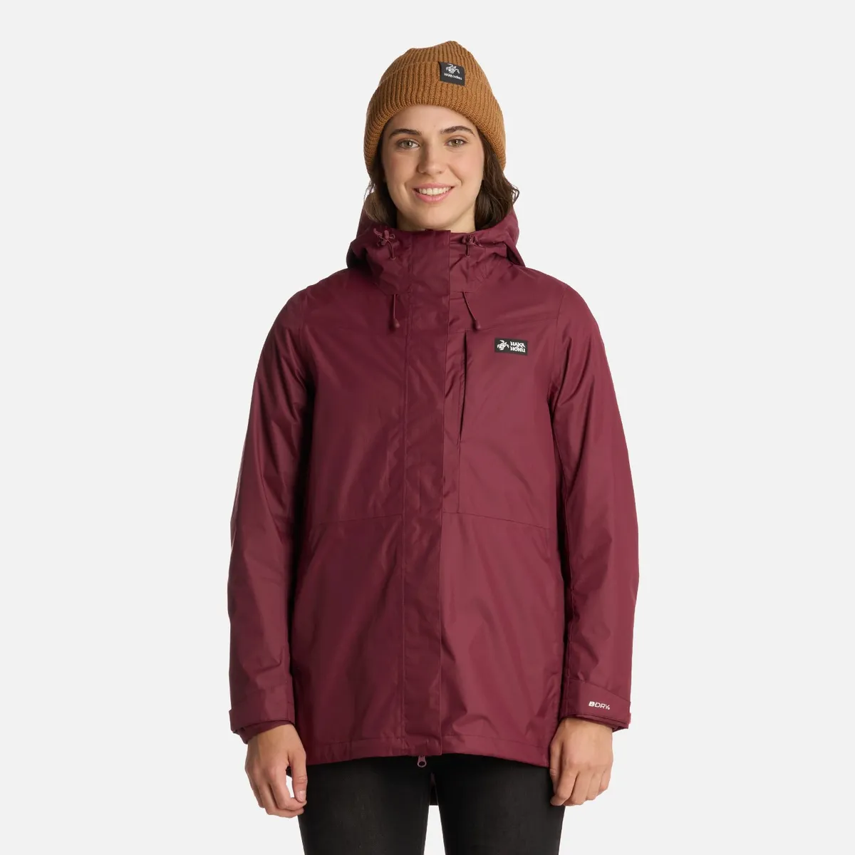 HAKA HONU - Chaqueta Mujer Corteza Burdeo Haka Honu