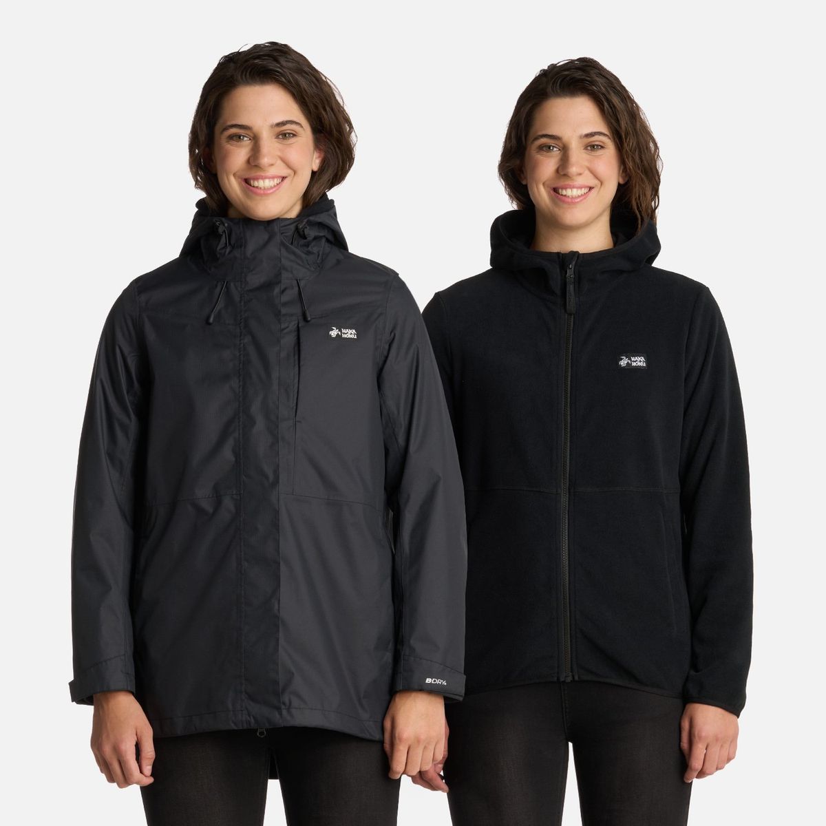 HAKA HONU - Chaqueta Mujer Corteza Negro Haka Honu