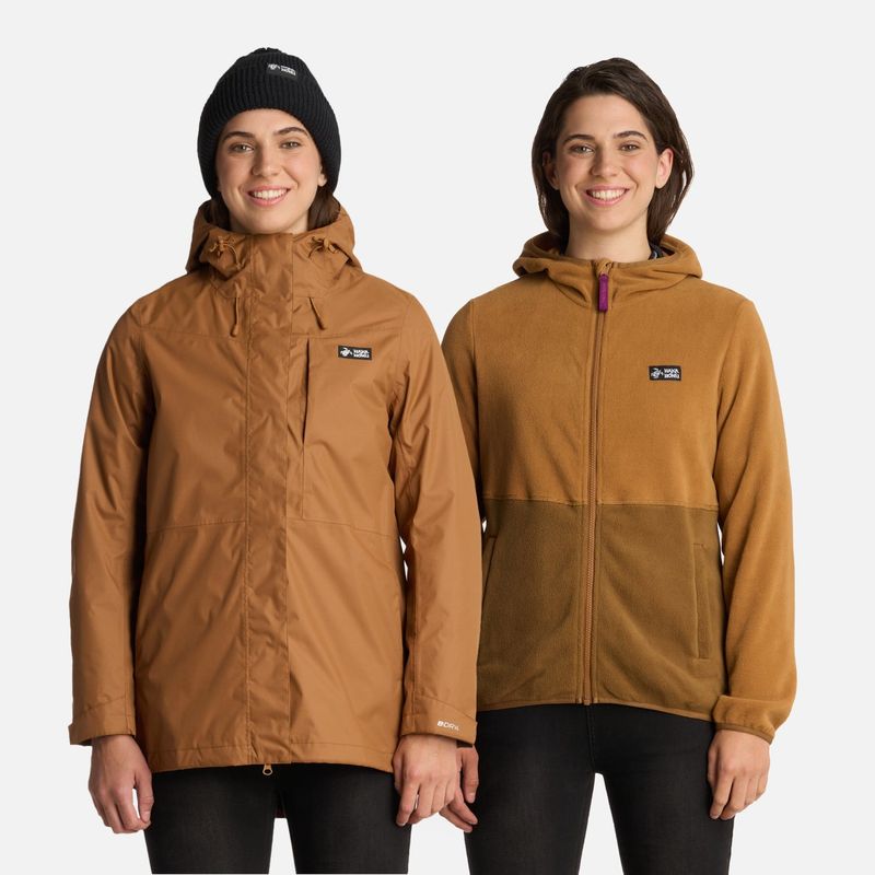 HAKA HONU - Chaqueta Mujer Corteza Mostaza Haka Honu