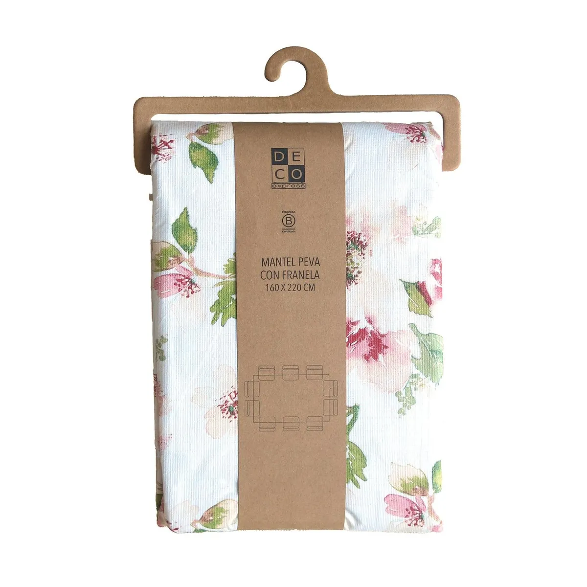 DECO EXPRESS - Mantel Peva Flores 160x220