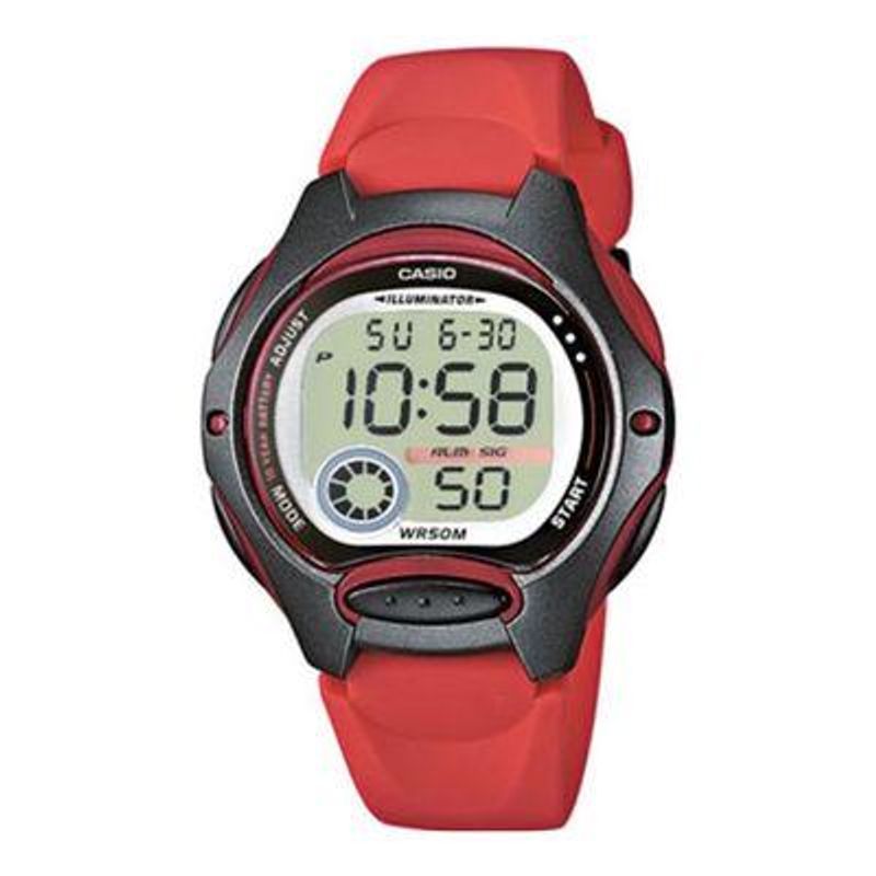 CASIO - Reloj Lw-200-4av Mujer Digital Resina - Rojo