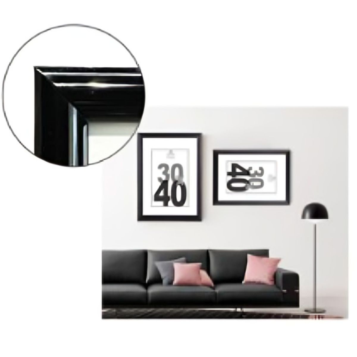 OEM - PORTAFOTO NEGRO 30X40 CM