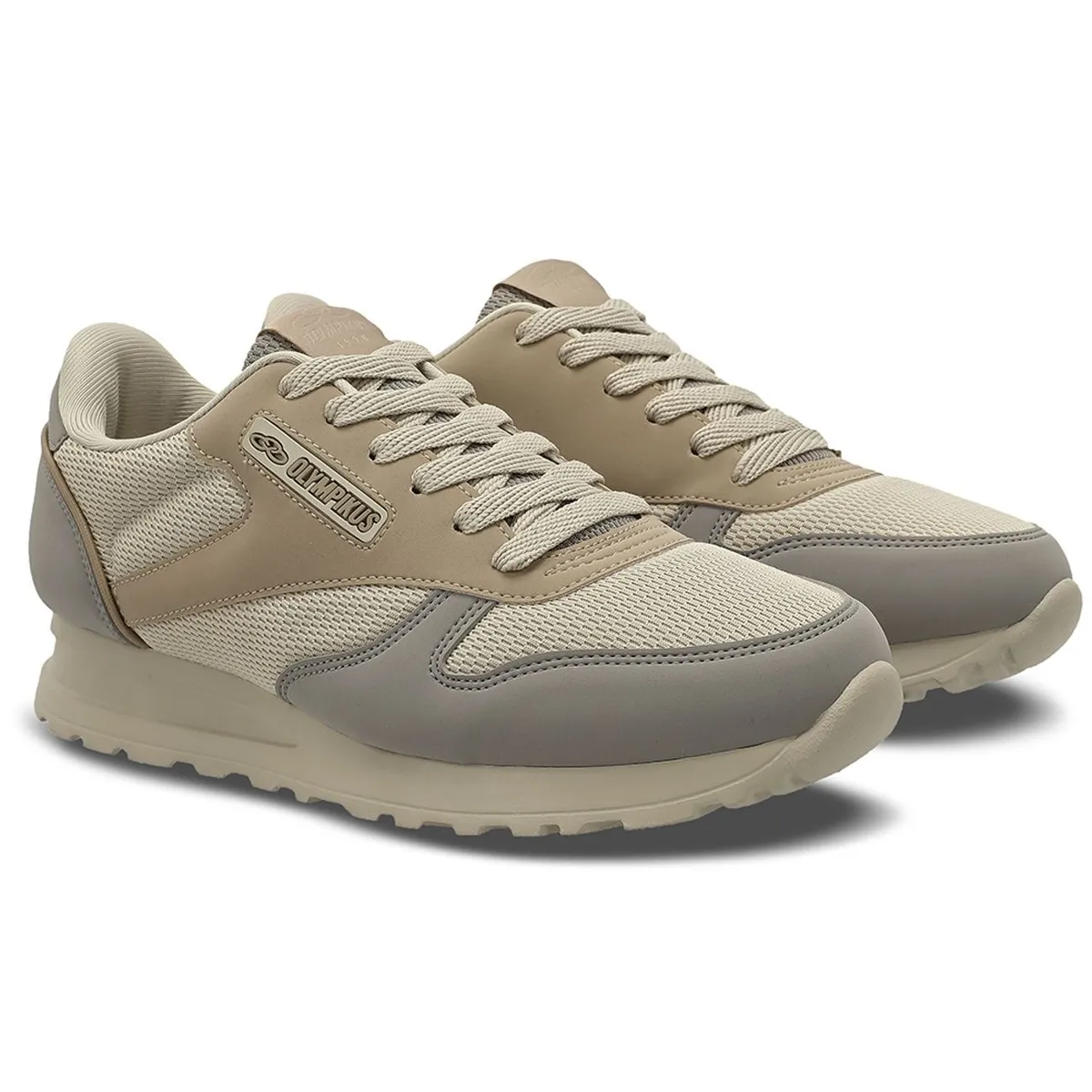 OLYMPIKUS - Zapatilla Mujer Jogging 101 Beige/Gris