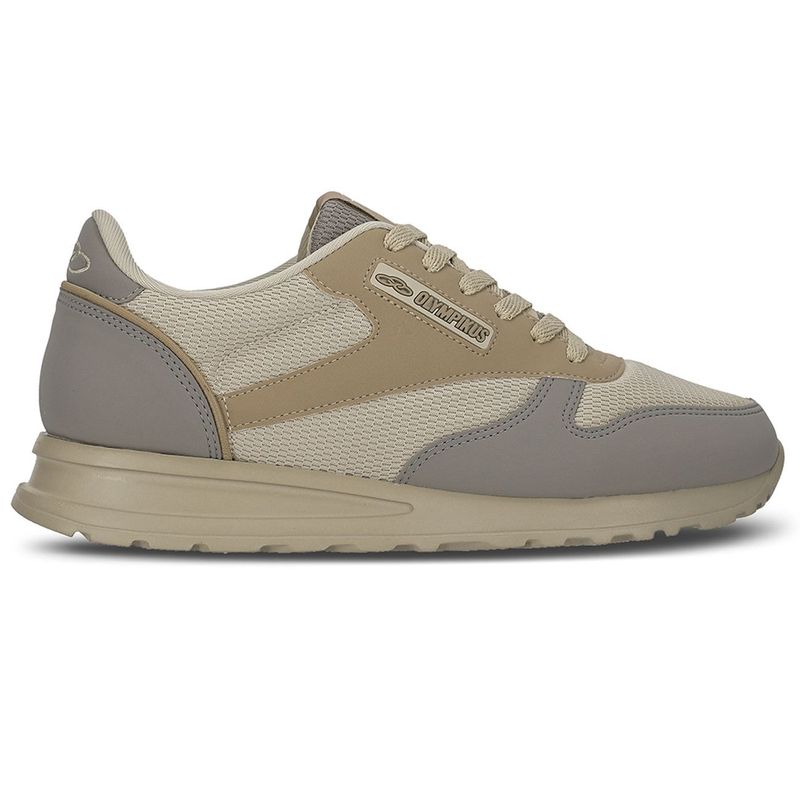 OLYMPIKUS - Zapatilla Mujer Jogging 101 Beige/Gris