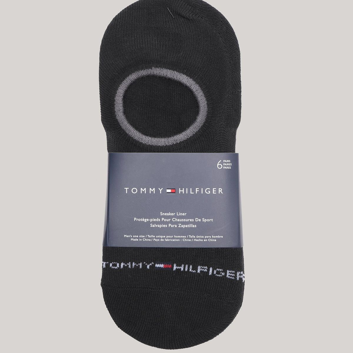 TOMMY HILFIGER - Pack 6 Pares Calcetines Sport Liner Negro Tommy Hilfiger