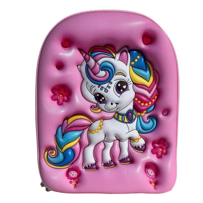 GENERICO - Mochila Infantil Niña Con Diseño 3D unicornio