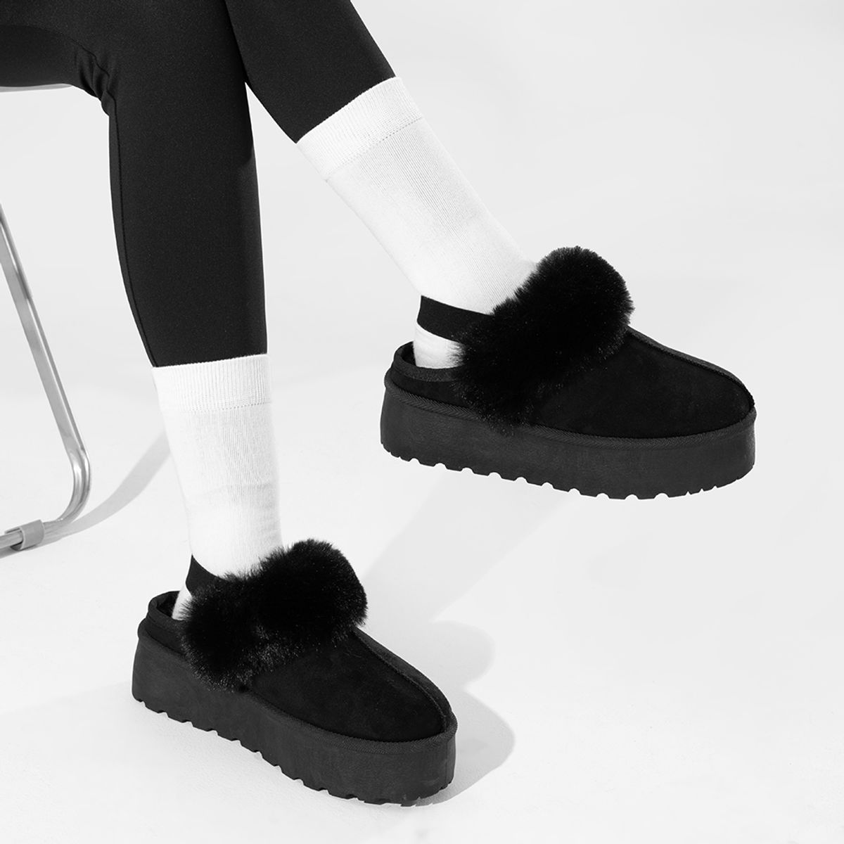 WEIDE - Zueco tipo Pantufla Casual Mujer Moda Con Felpa Weide SL26