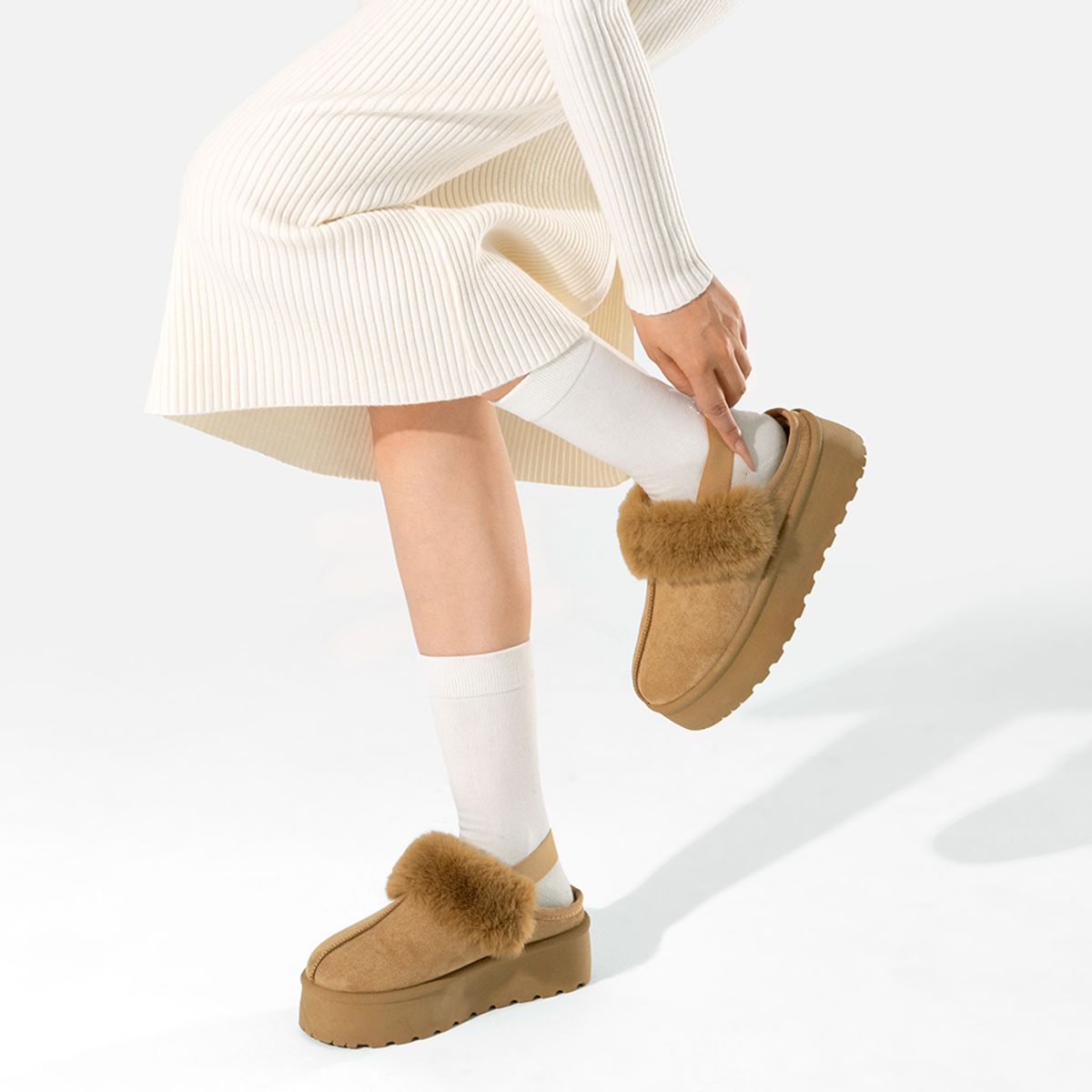 WEIDE - Zueco tipo Pantufla Casual Mujer Moda Con Felpa Weide SL26