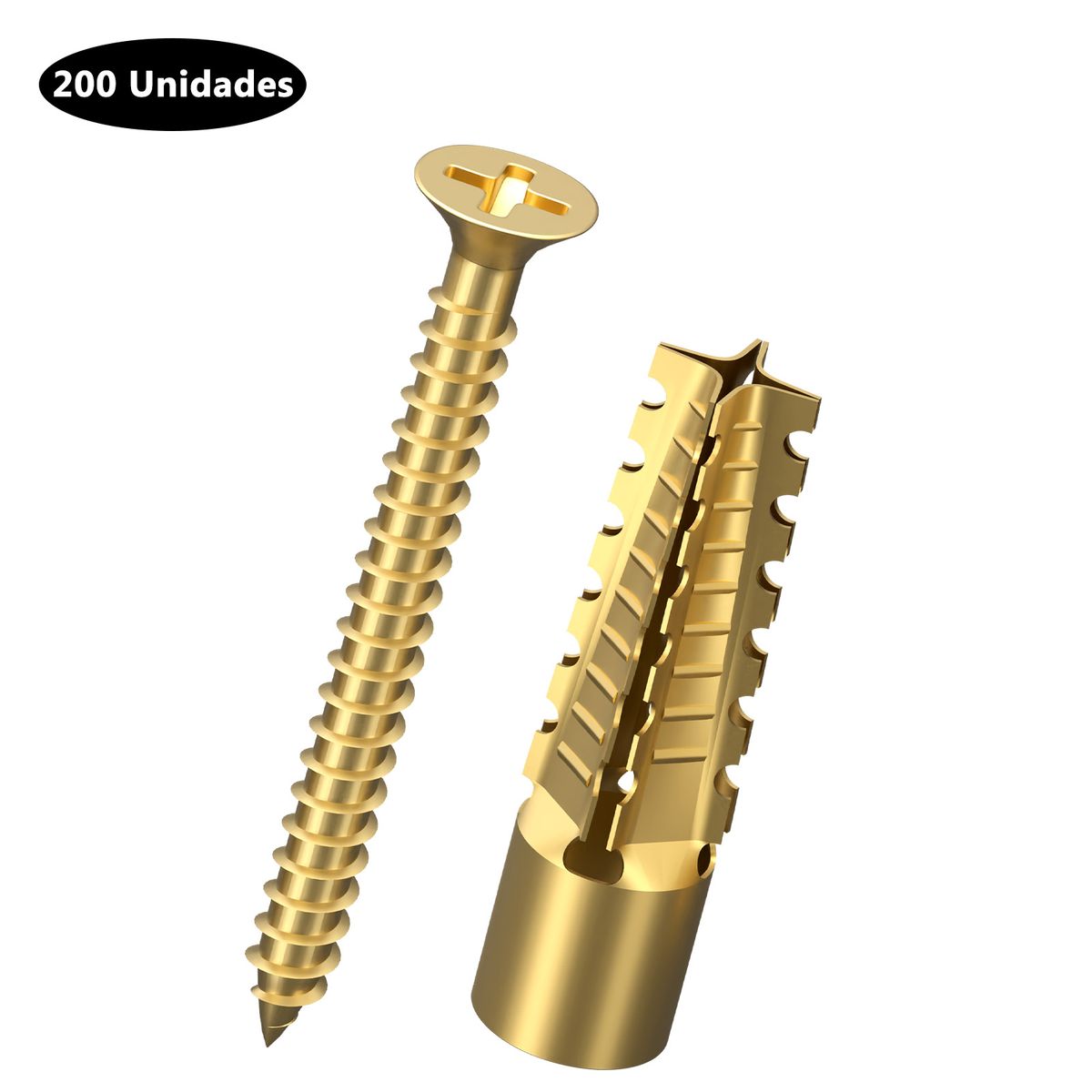 AIZO - Kit 200 Anclas Metálicas M6X30 Zincado Pared Hueca Hormigón