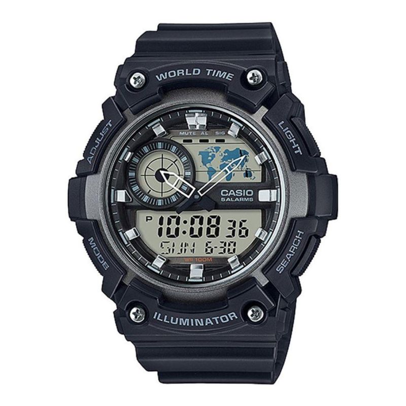 CASIO - Reloj Aeq-200w-1av Hombre Analogo Digital Resina - Negro