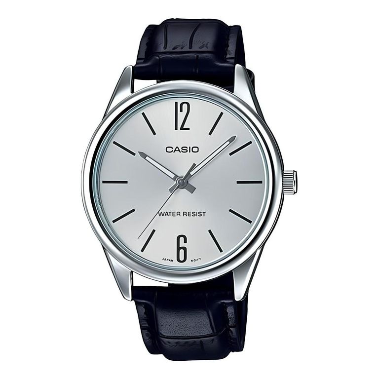 Reloj Mtp-V005l-7b Hombre Analogo Cuero - Negro Negro TALLA UNICA