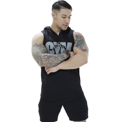 Imagen 2 del producto Polera Musculosa Capucha gym warrior manga cero