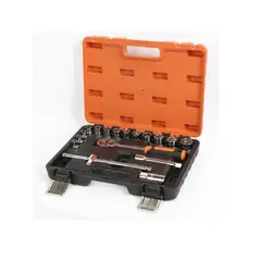 SMART TOOLS - Juego de dados de 1/2" de 10 a 27 MM 17 Piezas