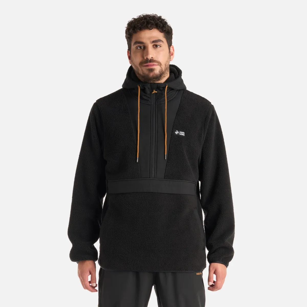 HAKA HONU - Polerón Hombre Chinchilla Negro Haka Honu