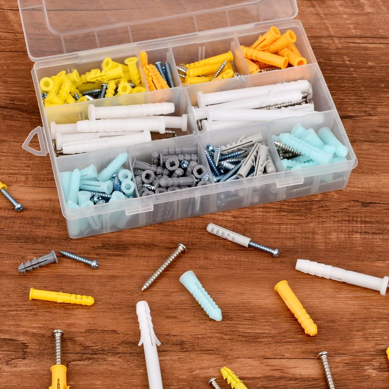 AIZO - Kit Anclas Plásticas y Tornillos M4M5 300unid Fijación Segura Pared