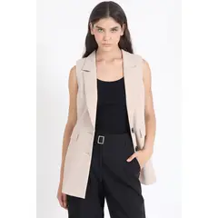 LIOLA - Blazer Sin Mangas, Beige
