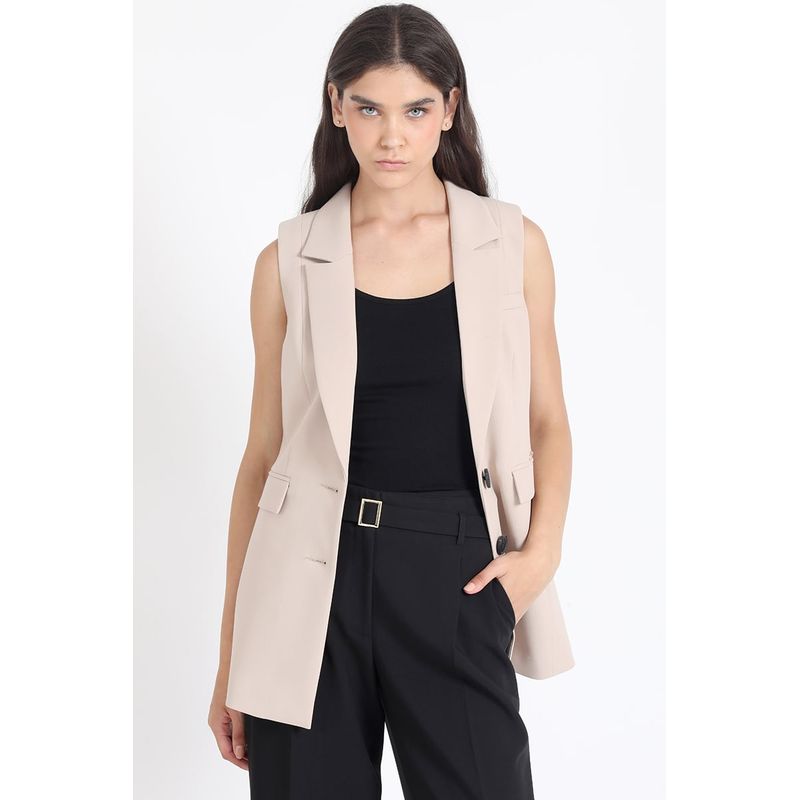 LIOLA - Blazer Sin Mangas, Beige Liola