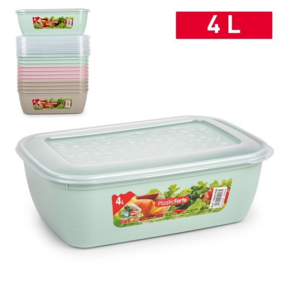 OEM - FIAMBRERA CLASSIC RECTANGULAR 4 L COLORES SURTIDOS