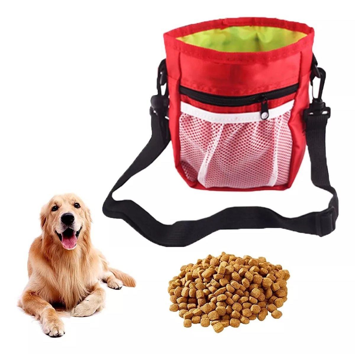 DEFENSOR FOREVER - Bolso Snack De Premios Entrenamiento Paseo Para Perros Rojo