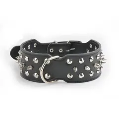 DEFENSOR FOREVER - Collar Con Púas Para Perros Razas Grandes - Talla XL Negro