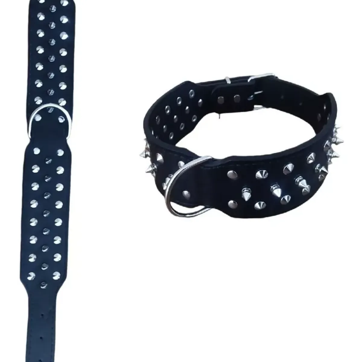 DEFENSOR FOREVER - Collar Con Púas Para Perros Razas Grandes - Talla XL Negro