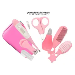 GENERICO - Kit de higiene cuidado y aseo para bebes rosado