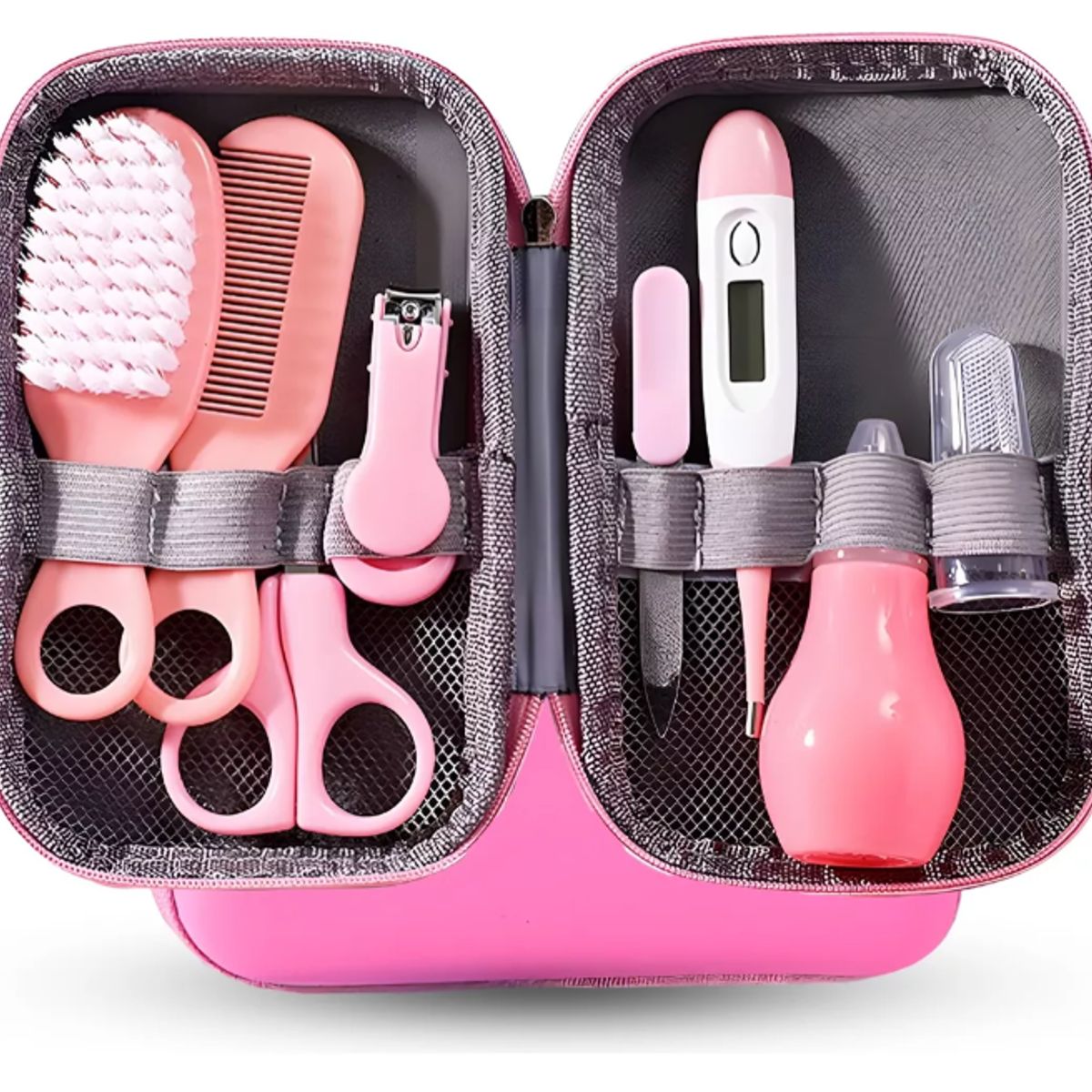 GENERICO - Kit de higiene cuidado y aseo para bebes rosado