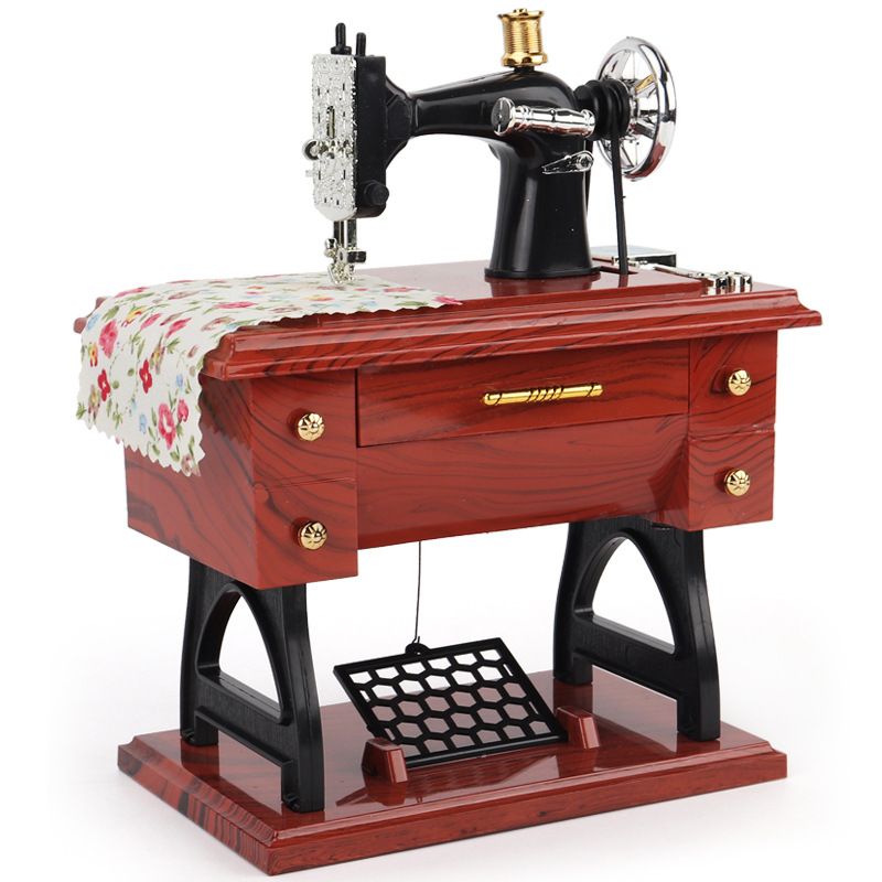 GENERICO - Caja De Música Diseño Máquina De Coser Vintage