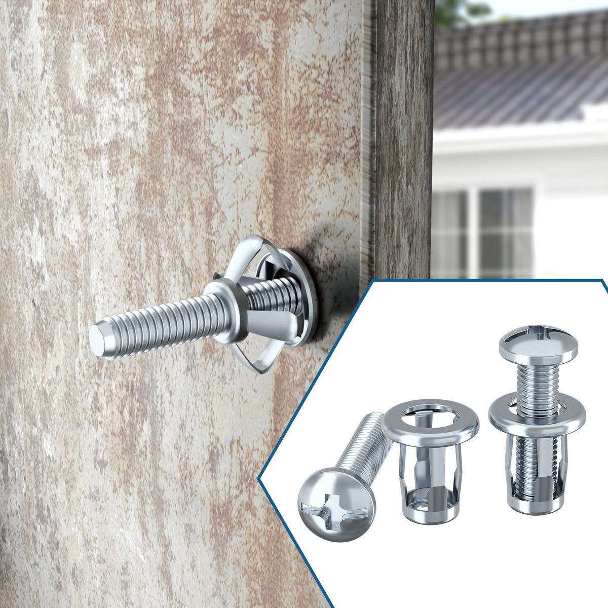 AIZO - Tuercas de expansión  hierro M4 25mm 100 unidades