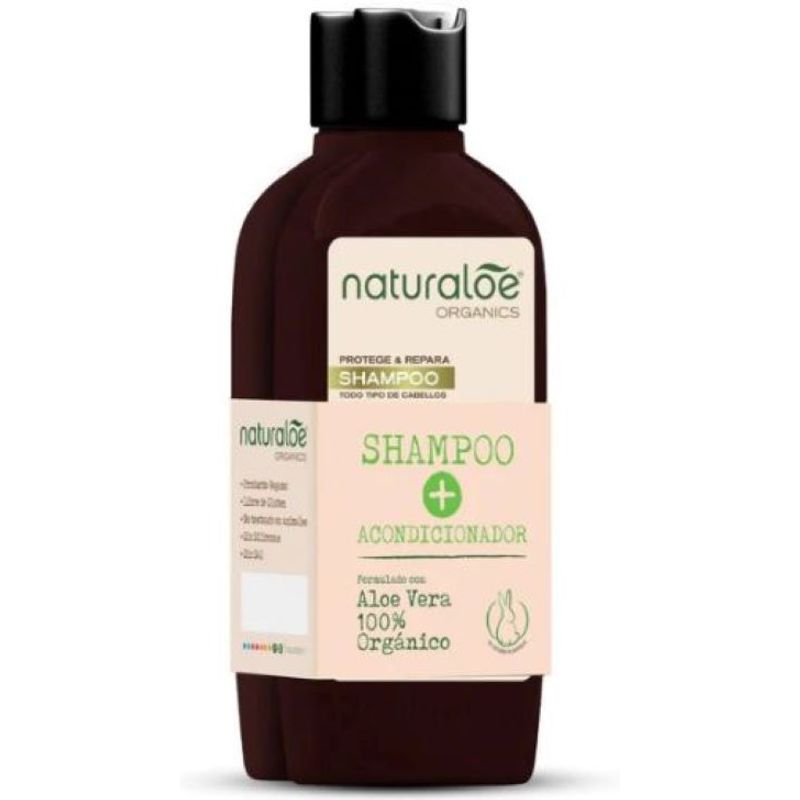 NATURALOE - Set Shampoo + Acondicionador Reparación con Aloe & Argan Oil 350ml NATURALOE