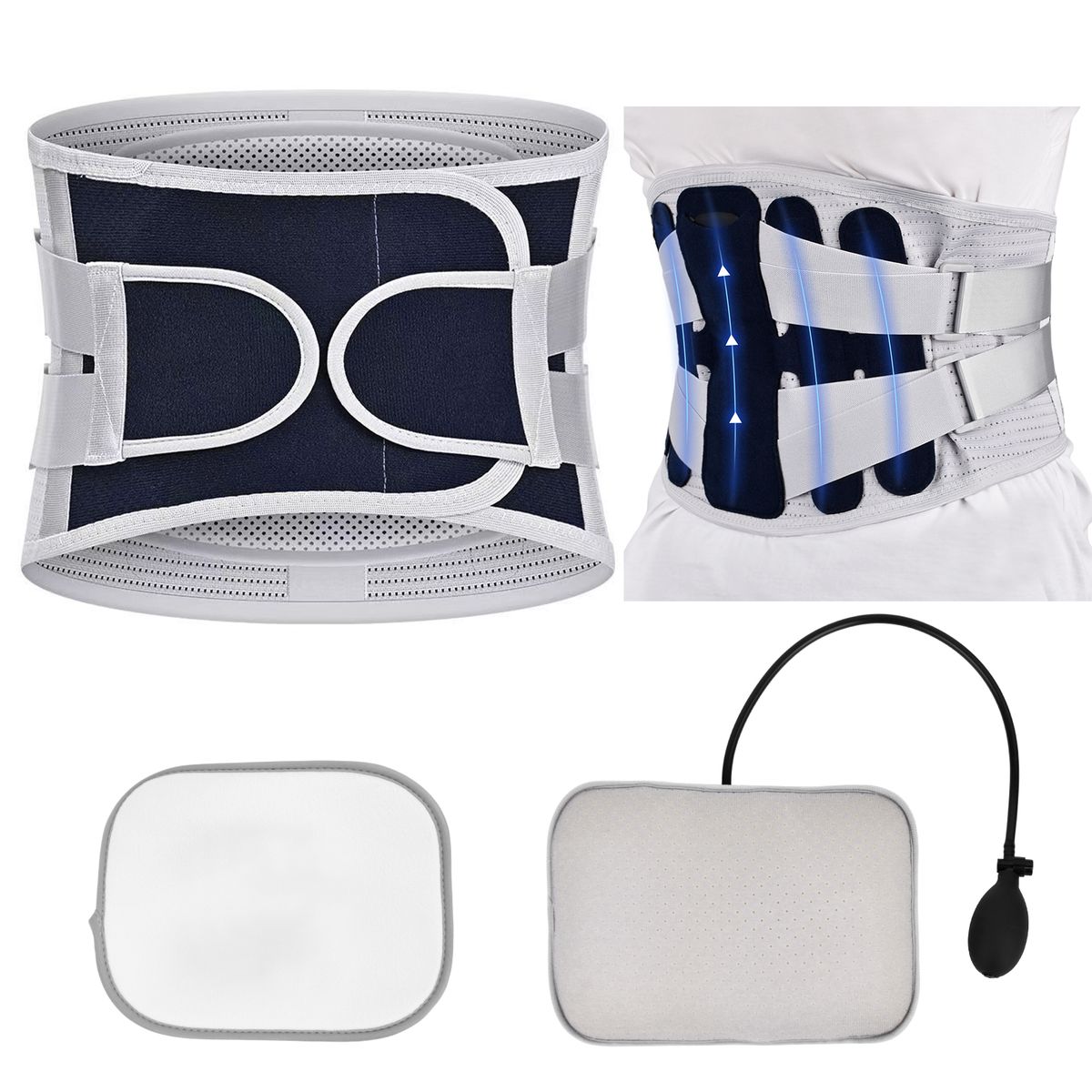 KOKILA - Faja Lumbar Ortopedica Airbag Soporte Espalda Hernia Disco