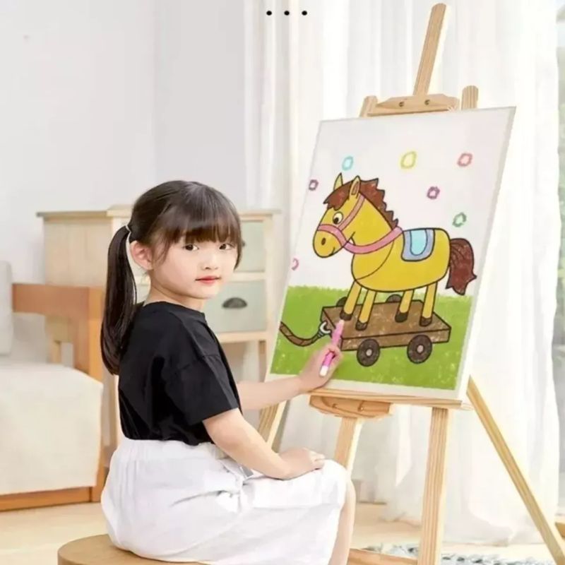 GENERICO - Atril 90cm Bastidor Pinturas Pinceles Paleta Delantal